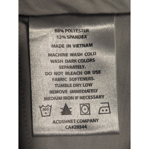 FJ FootJoy Men's 34 x 31 (tag 34x32) Gold Stretch Straight Leg Flat Front Pants - Picture 10 of 10